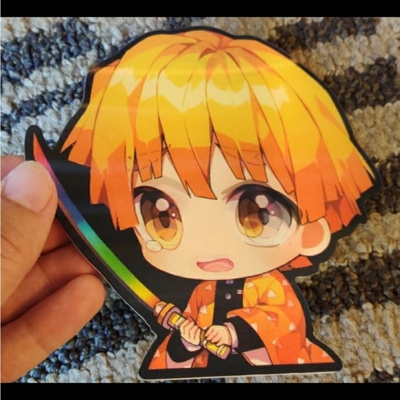 Demon Slayer Zenitsu Motion Sticker Japanese Anime - Picture 4 of 4